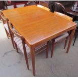 A mid 20th century Bramin Danish teak extending dining table of rectangular form with concealed