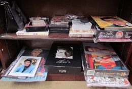 Assorted Elvis memorabilia including annuals, puzzles, CD's, DVD's,