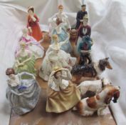 Royal Doulton figures including Julia, Clarissa, Country Rose, Shirley,