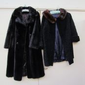 An Astra Furs jacket together with a simulated fur coat