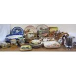 Assorted Royal Doulton series ware plates, dishes, bowls, candlesticks,