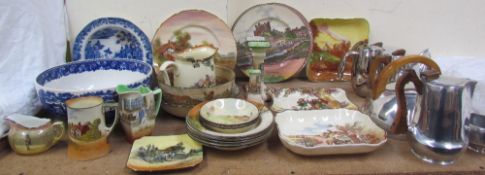 Assorted Royal Doulton series ware plates, dishes, bowls, candlesticks,