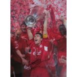 A framed signed Stephen Gerrard photographic print with A1 Sporting Memorabilia certificate,