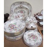 An Allertons Asiatic Birds pattern part dinner set