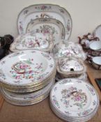 An Allertons Asiatic Birds pattern part dinner set