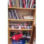 Assorted Gaming magazines, together with football programmes, sporting photographs, sporting books,