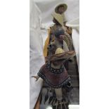 Two Lladro figures of a Mexican Boy and a Mexican girl,