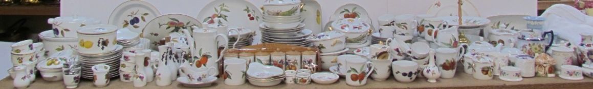 An Extensive Royal Worcester Evesham pattern part tea and dinner service together with assorted
