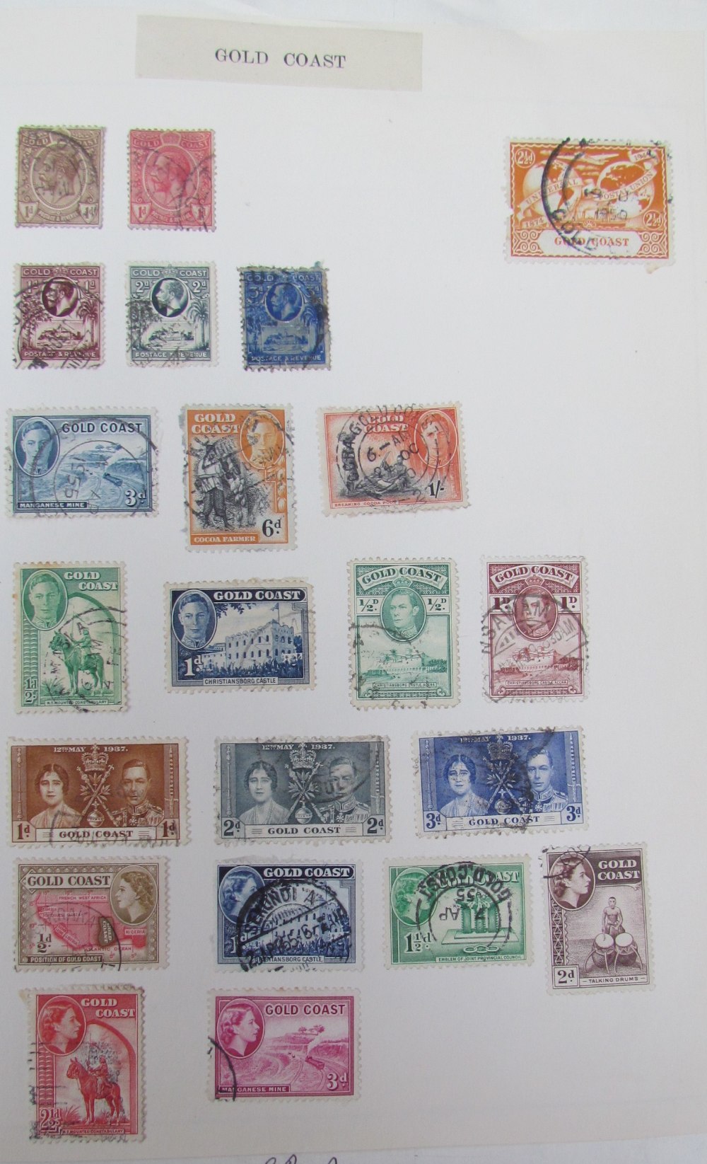 A stamp album and loose world stamps