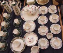 A Poole pottery part tea and dinner service together with a Greensleaves pattern part coffee set