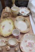 A collection of Crown Devon pottery including plates, bowls,