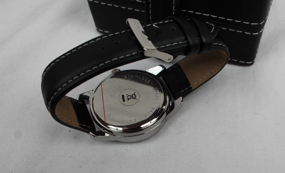 A Gentleman's stainless steel wristwatch, - Image 4 of 4