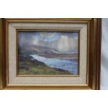 Andrew Welch Storm clouds (Glen Gairn) Oil on board Signed and label verso 17.5 x 23.