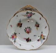 A Nantgarw porcelain shell shaped dish,