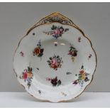 A Nantgarw porcelain shell shaped dish,