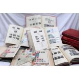 Eight albums and two stock books of British, continental and world stamps, including a Penny Black,