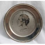 A limited edition 272/1500 hallmarked silver Prince Charles 30th birthday plate,