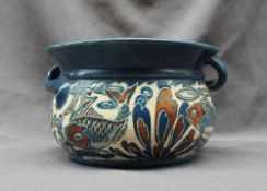 An Alexander Lauder pottery twin handled jardiniere,