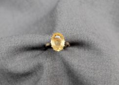 A Citrine set dress ring,