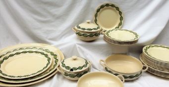 A 20th century pottery part dinner service designed by Graham Sutherland,