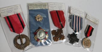 A Czech medal group, including medal for Army abroad, National Guard faithful service,