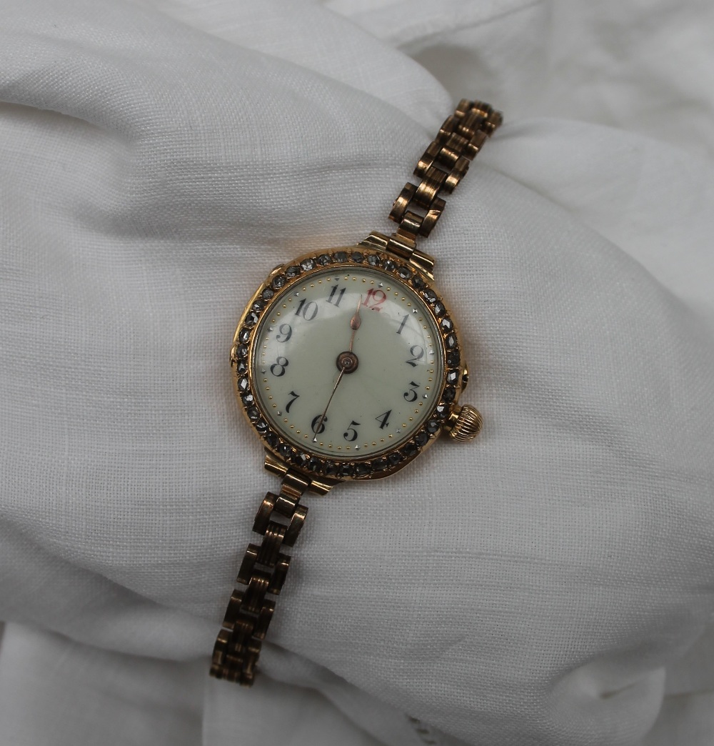 An 18ct yellow gold Lady's wristwatch,