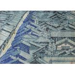 Jun'ichiro Sekino (Japanese, 1914-1988) Roof tops in the snow Limited edition colour woodcut,