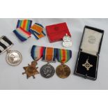 A Set of three World War I medals including the 1914-15 Star, The War Medal and the Victory Medal,