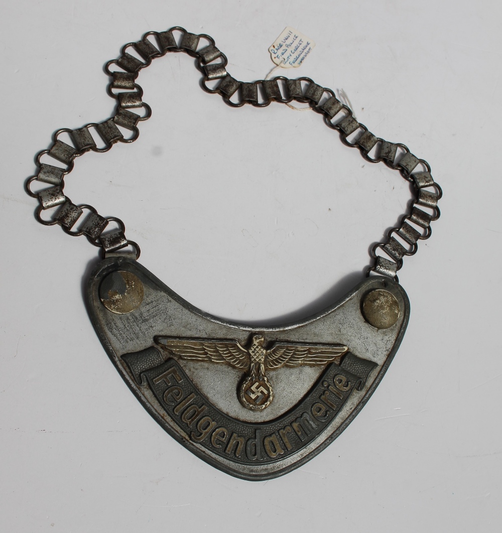 A German WWII Field Police Gorget with chain