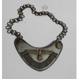 A German WWII Field Police Gorget with chain