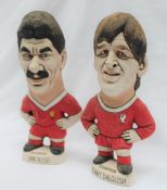 A John Hughes pottery Grogg of Ian Rush with hands on his hips in Liverpool FC kit with No.