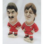 A John Hughes pottery Grogg of Ian Rush with hands on his hips in Liverpool FC kit with No.