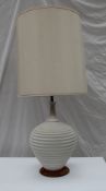 A Mid 20th century pottery table lamp,