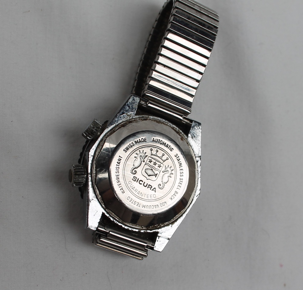 A Gentleman's stainless steel Sicura wristwatch, - Image 3 of 4