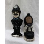 A John Hughes pottery Grogg money box, in the form of a rugby boot,