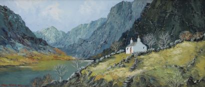 Charles Wyatt Warren View of Llyn Peris, Nr Snowden Oil on board Signed and labels verso 23.