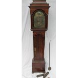 An 18th century oak longcase clock,