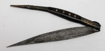 A 19th century Spanish Navaja folding locking knife,