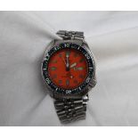 A Gentleman's stainless steel Seiko divers wristwatch,