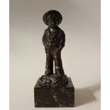 After Julius Schmidt Felling A boy in a sailors outfit Bronze Signed to the base On a variegated