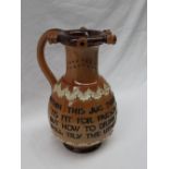 A Doulton Lambeth stoneware puzzle jug,