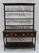 An 19th century South Wales stained pine dresser,