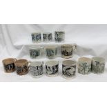 Children's china - A collection of various alphabet mugs,