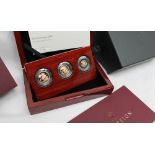 The Royal Mint - The Sovereign 2018 three coin gold proof set, No.