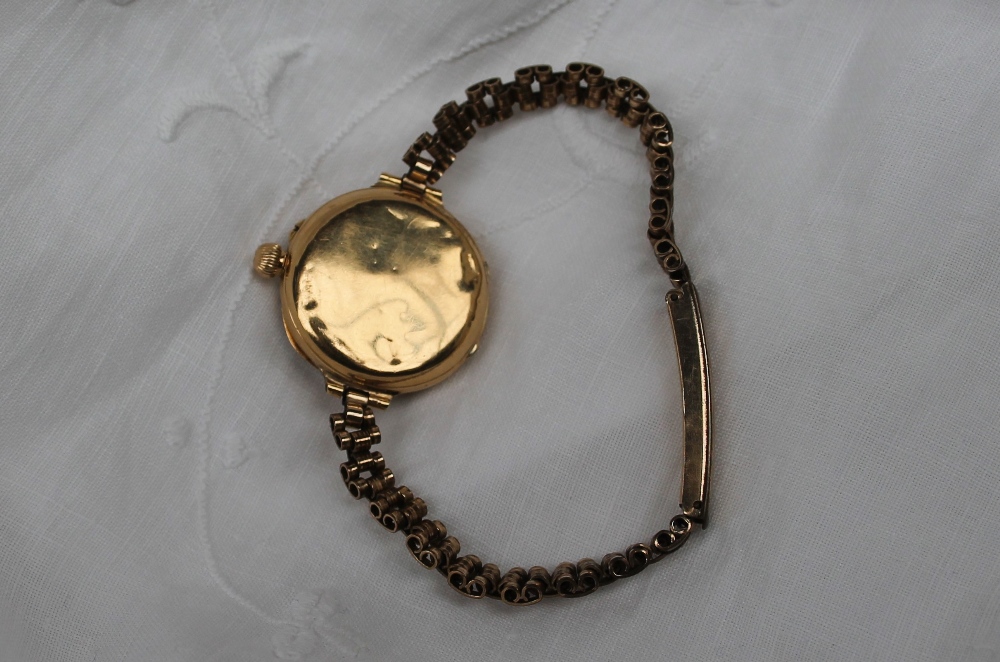 An 18ct yellow gold Lady's wristwatch, - Image 4 of 4