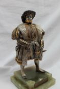 Anna Danesin - a bronze, silver and gold plated figure of Henry VIII raised on a stepped onyx base,