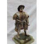 Anna Danesin - a bronze, silver and gold plated figure of Henry VIII raised on a stepped onyx base,