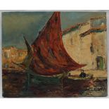 M. de Rebeval Coin de Martiques Oil on canvas Signed and inscribed verso 32.