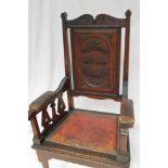 A George V Arts and Crafts style Eisteddfod chair,