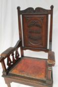 A George V Arts and Crafts style Eisteddfod chair,